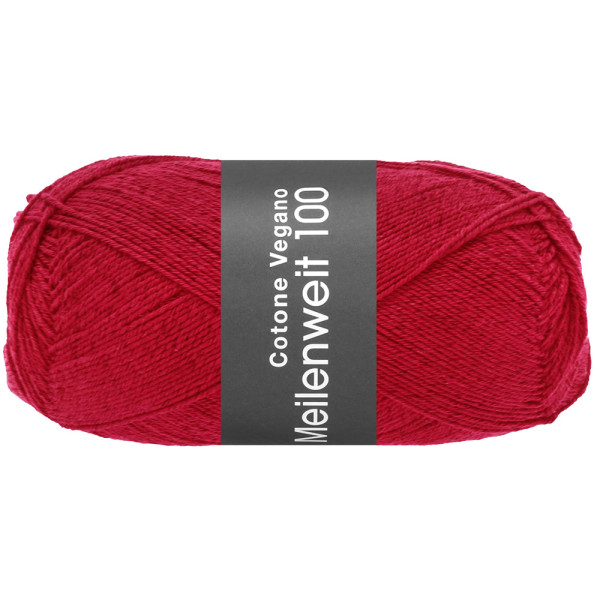 Lana Grossa Meilenweit 100 Cotone Vegano 019 Leuchtenrot 100g