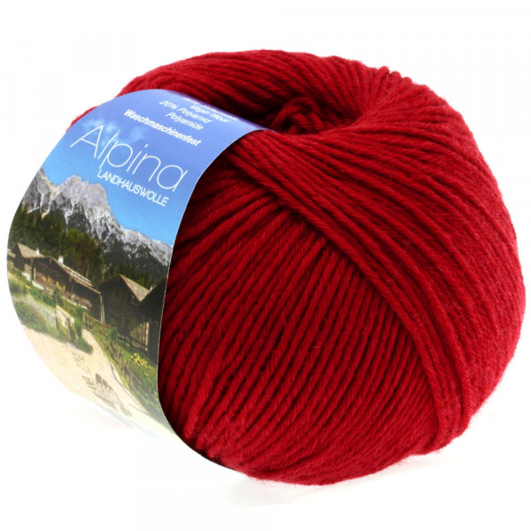 Lana Grossa Alpina Landhauswolle 015 Rot 100g