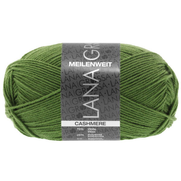 Lana Grossa Meilenweit 50 Cashmere 053 Tulpengrün 50g