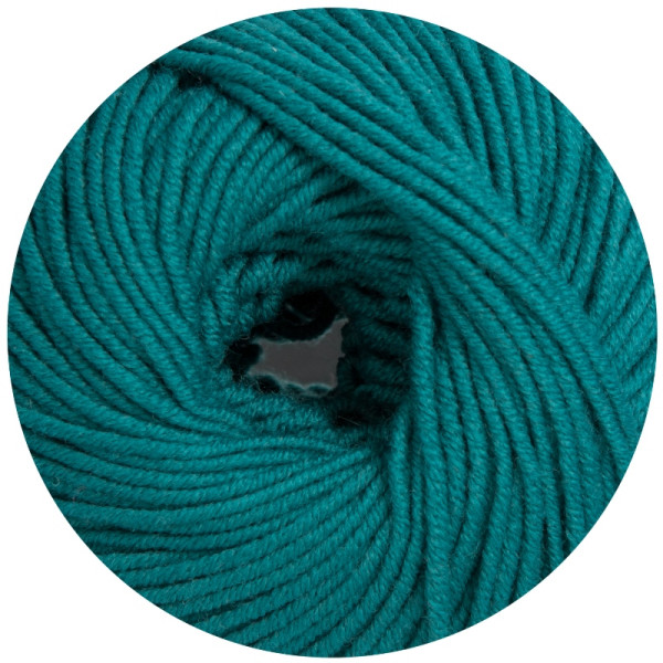 OnLine Supersocke 6-fach Merino Uni 5006 Petrol