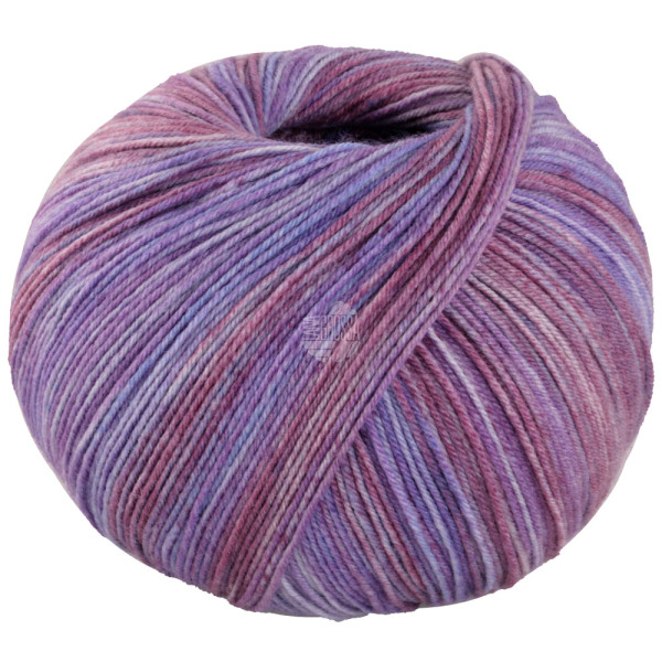 Lana Grossa Meilenweit 100 Seta Piano 3611 Brombeer/Blauviolett/Grau/Rotviolett