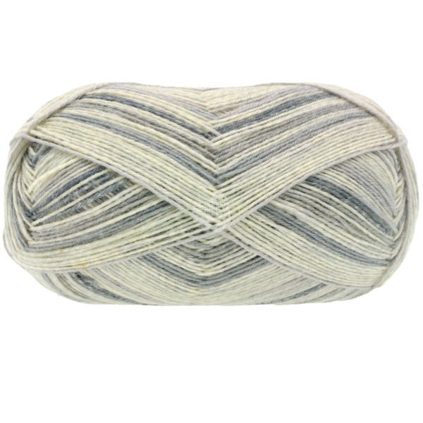 Lana Grossa Meilenweit 8-F. 150 Denim Mix 9986 Natur/Hell-/Maus-/Dunkelgrau150g