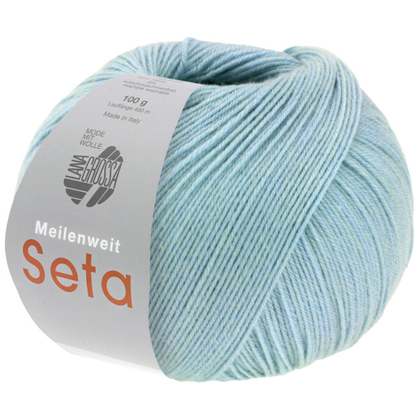 Lana Grossa Meilenweit 100 Seta 051 Eisblau 10g