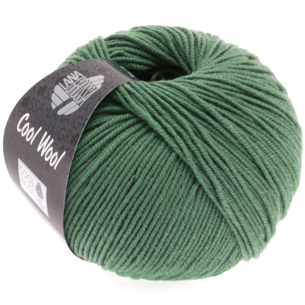 Lana Grossa Cool Wool 2000 2021 dunkles Graugrün 50g