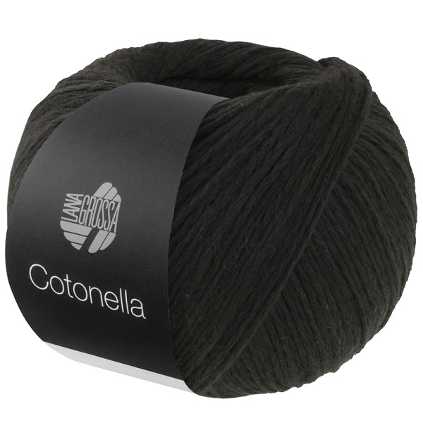 Lana Grossa Cotonella Uni 213 Schwarz 50g