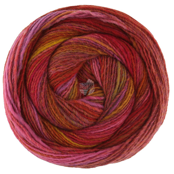 Lana Grossa Gomitolo Intenso 238 Pink/Lila/Ocker-/Goldgelb/Erdbeer/Terrakotta200g