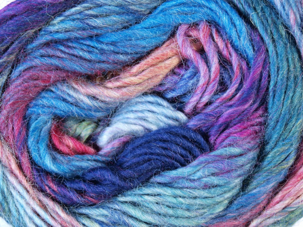 Lang Yarns Viva 106 Lila/Grün/Pink/Mittelblau 50g