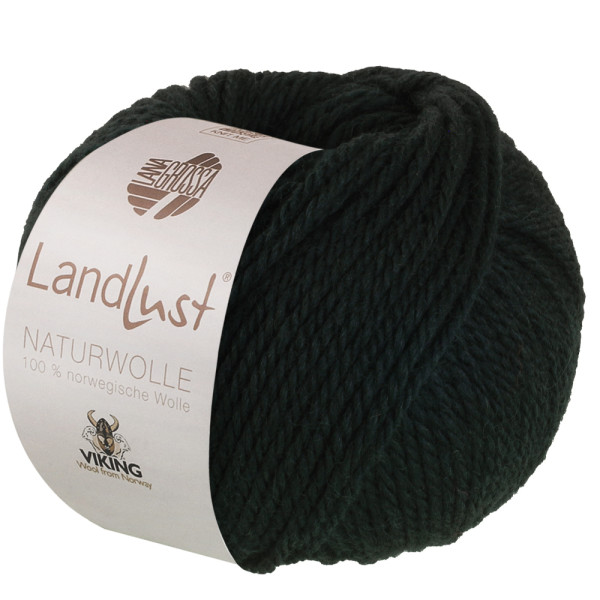 Lana Grossa Landlust Naturwolle 004 Schwarzgrün