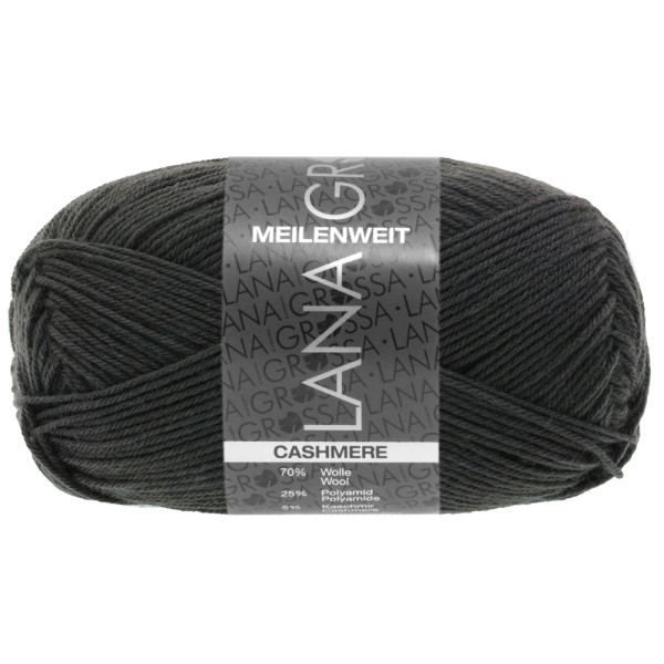 Lana Grossa Meilenweit 50 Cashmere 055 Anthrazit 50g