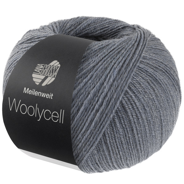 Lana Grossa Woolycell 008 Blaugrau 100g