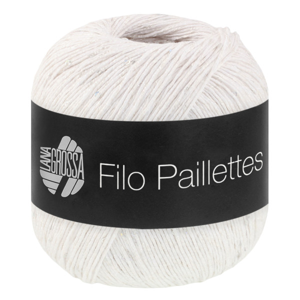 Lana Grossa Filo Pailettes 001 Weiß 50g
