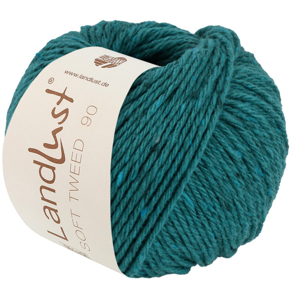 Lana Grossa Landlust Soft Tweed 90 30 Petrolgrün Meliert