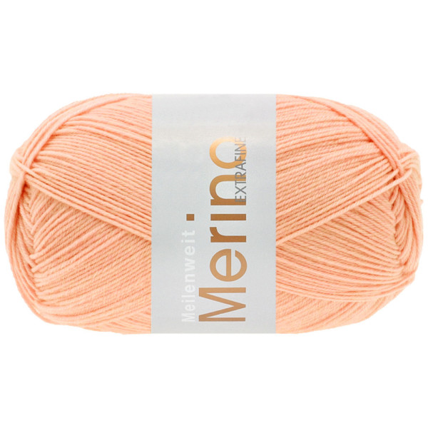 Lana Grossa Meilenweit 100 Merino Extrafein Uni 2458 Apricot 100g