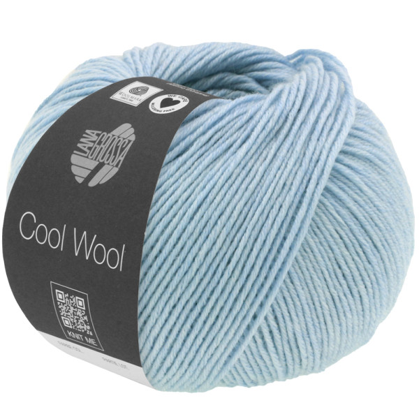 Lana Grossa Cool Wool 2000 Mélange 1420 Hellblau meliert 50g