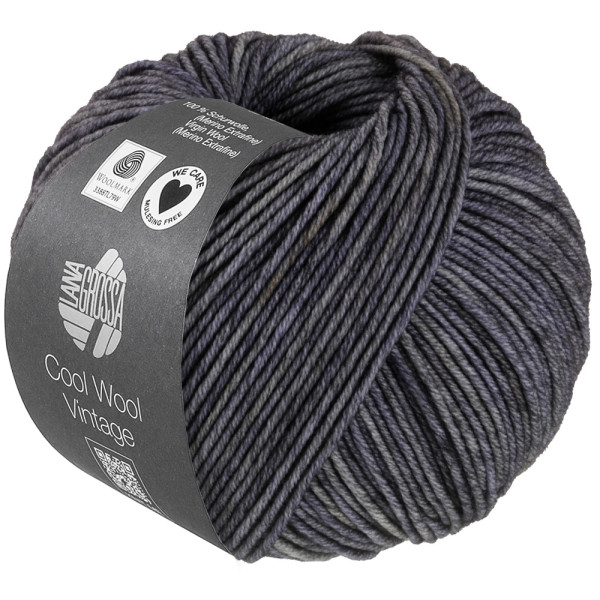 Lana Grossa Cool Wool Vintage 7391 Dunkelgrau 50g