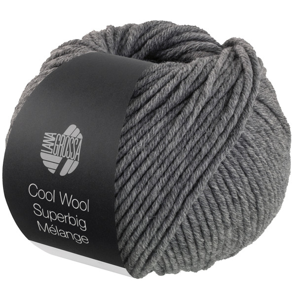 Lana Grossa Cool Wool Superbig Mélange 217 Mittelgrau meliert 50g