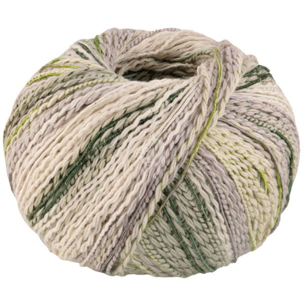 Lana Grossa Torto 001 Creme/Hellgrau/Hell-/Dunkelgrün 50g