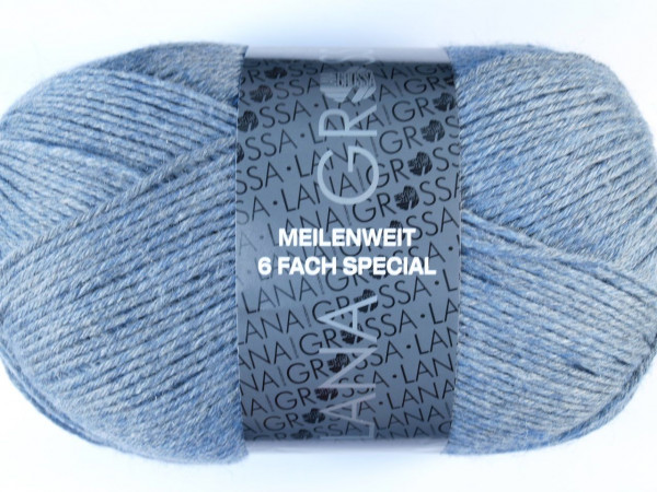 Lana Grossa Meilenweit 6-Fach 150 - Taubenblau