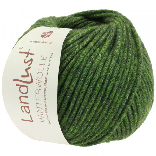 Lana Grossa Landlust Winterwolle 014 Moosgrün meliert 50g