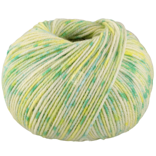 Lana Grossa Cool Wool Spots 5007 Creme/Jade/Zitrusgelb/Mint/Zartgrün
