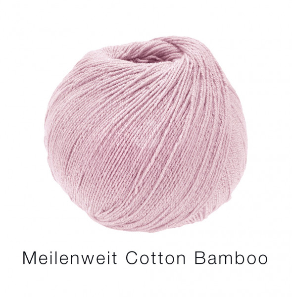 Lana Grossa Meilenweit 100 Cotton Bamboo Uni 001 Rosa 100g