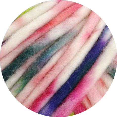 Lana Grossa Confetti 002 Erdbeer/Viola/Fuchsia/Grün/Blau/Weiß 100g