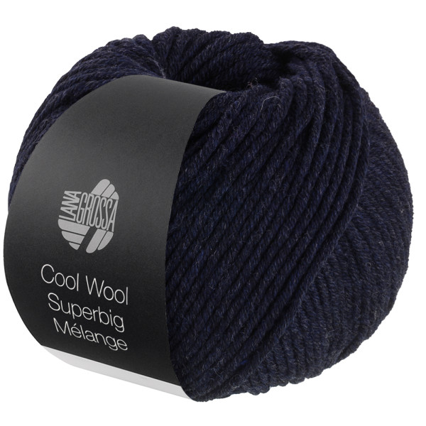 Lana Grossa Cool Wool Superbig Mélange 209 Nachtblau meliert 50g