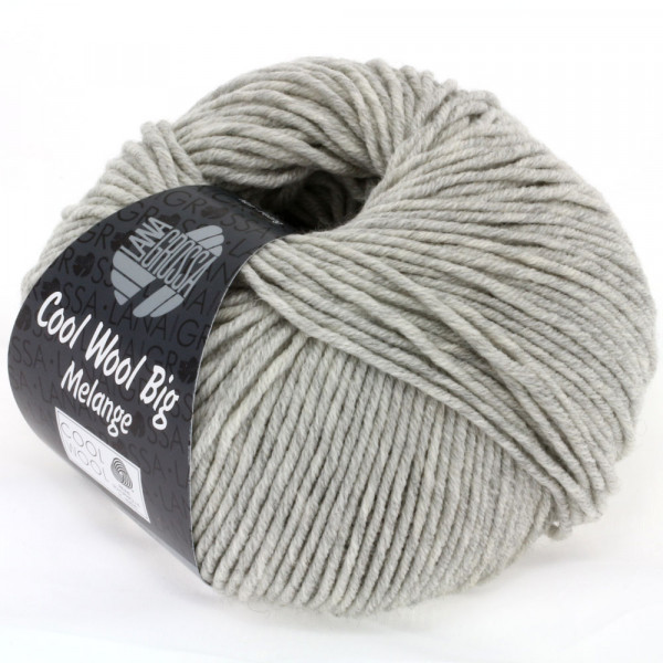 Lana Grossa Cool Wool Big Mélange 616 Hellgrau meliert 50g